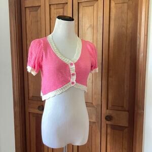 NWT Cider Bright Pink Shrug, Size S